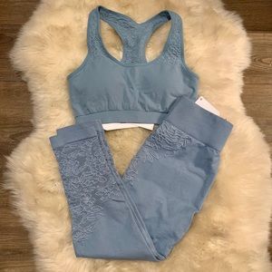 Fabletics Elise Seamless Sports Bra & Capri Set